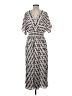 Ann Taylor 100% Polyester Print Brown Casual Dress Size S - photo 1