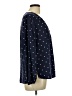 Old Navy 100% Rayon Polka Dots Blue Long Sleeve Blouse Size L - photo 4
