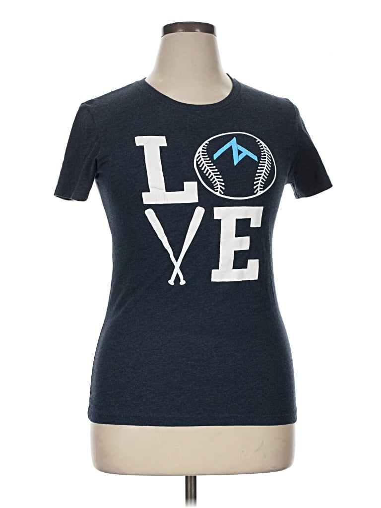 Pre-owned Next Level Apparel Short Sleeve T-shirt In Blue