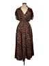 Torrid 100% Polyester Animal Print Brown Casual Dress Size Med Plus (00) - photo 1