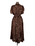 Torrid 100% Polyester Animal Print Brown Casual Dress Size Med Plus (00) - photo 2