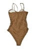 Unbranded Tweed Brown One Piece Swimsuit Size L - photo 2