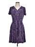 Wisp Print Purple Casual Dress Size 10 - photo 1