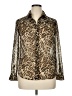 L'Agence 100% Polyester Animal Print Gold Long Sleeve Blouse Size XL (4) - photo 1