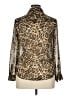 L'Agence 100% Polyester Animal Print Gold Long Sleeve Blouse Size XL (4) - photo 2