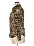 L'Agence 100% Polyester Animal Print Gold Long Sleeve Blouse Size XL (4) - photo 5