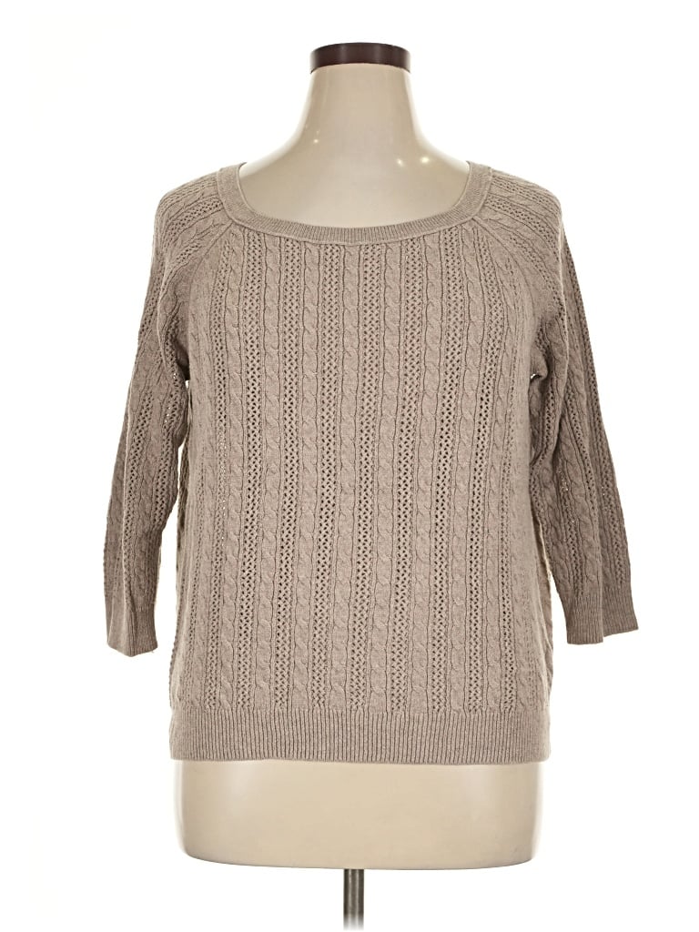 Pre-owned American Eagle Outfitters Pullover Sweater In Tan