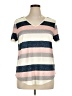 Unbranded Stripes Pink Short Sleeve Top Size XL - photo 1