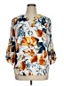 Chico's 100% Polyester Floral Ivory 3/4 Sleeve Blouse Size XL (3) - photo 1