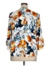 Chico's 100% Polyester Floral Ivory 3/4 Sleeve Blouse Size XL (3) - photo 2
