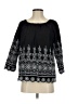 Talbots 100% Cotton Black 3/4 Sleeve Blouse Size S - photo 1