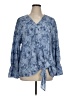 Juicy Couture Blue 3/4 Sleeve Blouse Size XL - photo 1