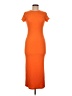 Hello Molly 100% Polyester Orange Casual Dress Size 6 - photo 1