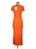 Hello Molly 100% Polyester Orange Casual Dress Size 6 - photo 2