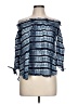 MICHAEL Michael Kors Blue 3/4 Sleeve Blouse Size L - photo 1