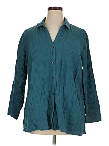 J.Jill 3/4 Sleeve Button-Down Shirt (view 1)