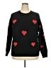 Unbranded Hearts Black Pullover Sweater Size XXL - photo 1