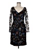 MIKAEL AGHAL 100% Polyester Paisley Black Cocktail Dress Size 6 - photo 1