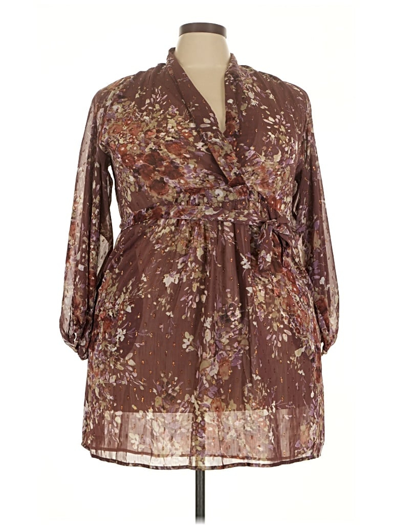 Pre-owned Lovestitch Casual Dress In Brown
