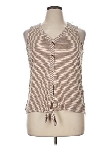 Rose + Olive Sleeveless Blouse (view 1)