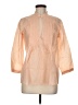 Theory Stripes Orange Long Sleeve Blouse Size M - photo 1