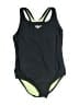 Speedo Solid Black One Piece Swimsuit Size 7 - photo 1
