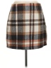 Shein Plaid Brown Tan Casual Skirt Size L - photo 2