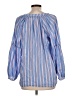 Caslon Stripes Blue Long Sleeve Blouse Size L - photo 2