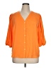 Vince Camuto 100% Polyester Orange 3/4 Sleeve Blouse Size 1X - photo 1