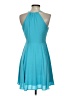 Express 100% Polyester Solid Teal Cocktail Dress Size 2 - photo 2