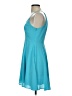 Express 100% Polyester Solid Teal Cocktail Dress Size 2 - photo 5