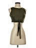 On Twelfth Green Sleeveless Blouse Size S - photo 1