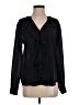 Banana Republic 100% Polyester Black Long Sleeve Blouse Size S - photo 1