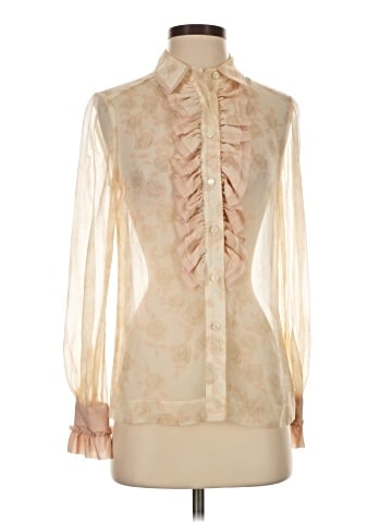 Tory Burch Long Sleeve Silk Top (view 1)