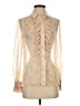 Tory Burch 100% Silk Ivory Long Sleeve Silk Top Size 2 - photo 1