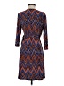 Emma & Michele Chevron-herringbone Blue Casual Dress Size S - photo 2