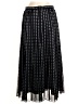 Ann Taylor 100% Polyester Polka Dots Blue Black Formal Skirt Size 6 - photo 2