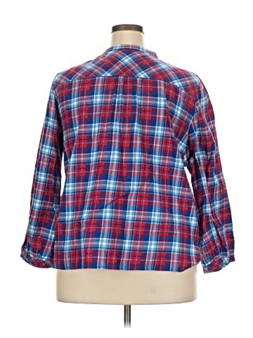 J.Crew Mercantile 3/4 Sleeve Button-Down Shirt (view 2)