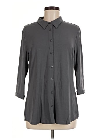 Betabrand 3/4 Sleeve Button-Down Shirt (view 1)