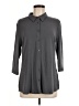 Betabrand Gray 3/4 Sleeve Button-Down Shirt Size M - photo 1