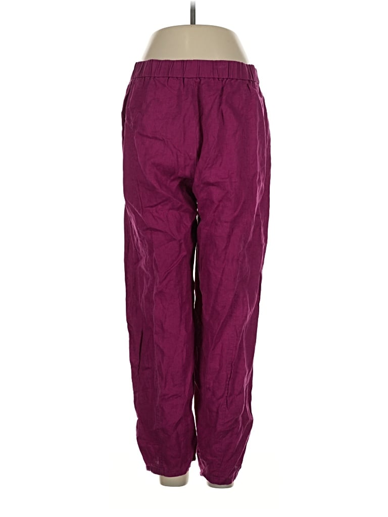 Pre-owned Eileen Fisher Linen Pants In Purple