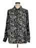 Halogen 100% Polyester Paisley Silver Long Sleeve Blouse Size XL - photo 1