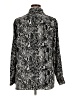Halogen 100% Polyester Paisley Silver Long Sleeve Blouse Size XL - photo 2