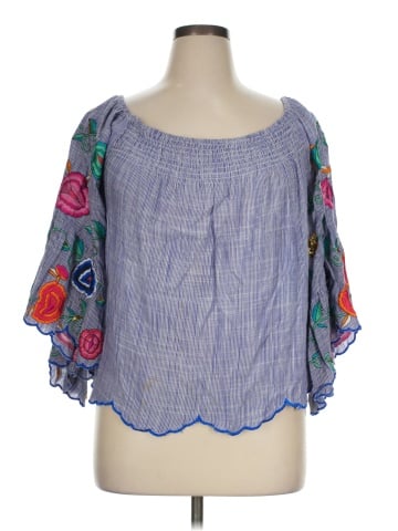 RUBY YAYA 3/4 Sleeve Blouse (view 1)
