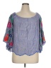 RUBY YAYA Blue 3/4 Sleeve Blouse Size XS - photo 1