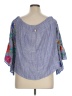 RUBY YAYA Blue 3/4 Sleeve Blouse Size XS - photo 2