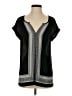 Max Studio 100% Polyester Black Short Sleeve Blouse Size S - photo 1