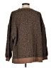 Electric & Rose Animal Print Brown Pullover Sweater Size M - photo 2