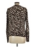Old Navy 100% Cotton Animal Print Brown Cardigan Size L - photo 2