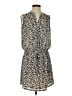 Lila Rose 100% Polyester Animal Print Ivory Casual Dress Size S - photo 1